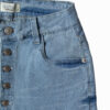 Jean Skinny stretch, tiro alto, tono celeste hielo, cierre con botones Ref: 240907