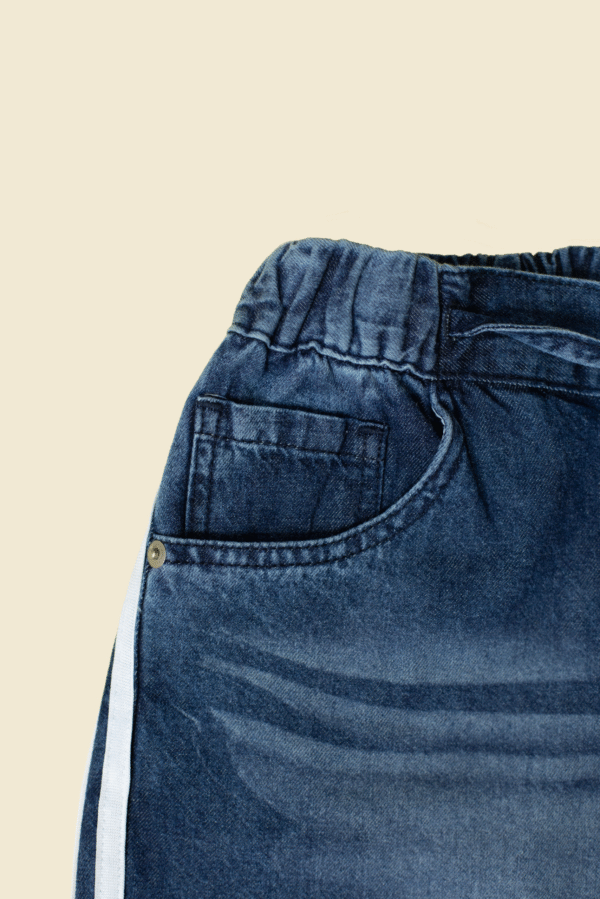 Jean sport straight leg, bota recta, tela liviana tiro alto, tono Azul Ref: 240920 - Imagen 7